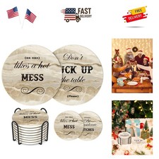 White Elephant Gifts for Adults, Funny Coasters Set of 8, Funny Gag Gift for ...