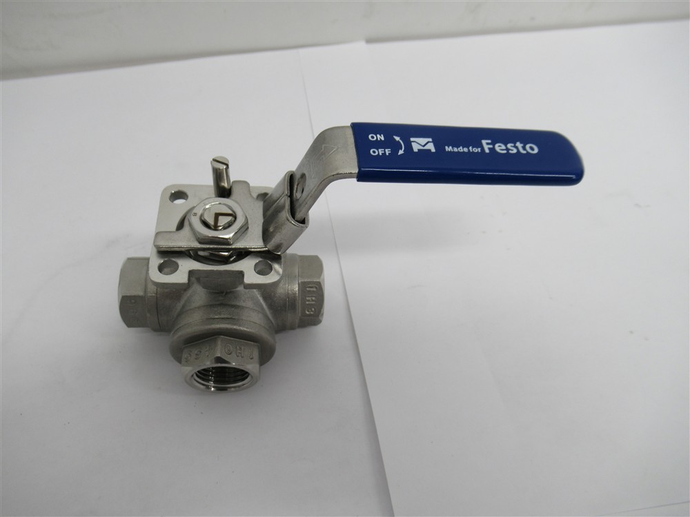 Festo 8096945, 1/2" FNPT Ball Valve, 3/2 Way