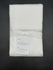 POTTERY BARN 700 COUNT SET OF 2 KING PILLOWCASES WHITE BRAND NEW
