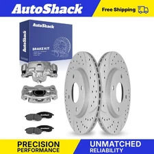 Front Drilled Slotted Brake Rotors Ceramic Pads Calipers for Nissan Sentra