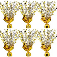 6 Pack Metallic Foil Spray Centerpiece Star Table Decoration Burst Table Cent...