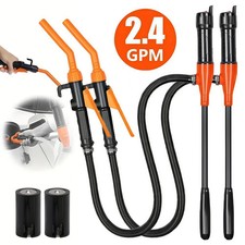 2pcs Battery Powered Electric Fuel Transfer Siphon Pump Gas Oil Water 2.4 Gpm Us