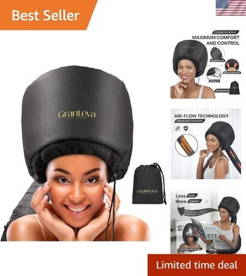 Portable Satin Hair Dryer Diffuser Cap for Faster, Comfortable Deep Conditioning