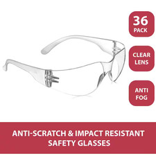 Hyline Clear Safety Glasses- anti Fog, anti Scratch, Impact Resistant, Polycarbo
