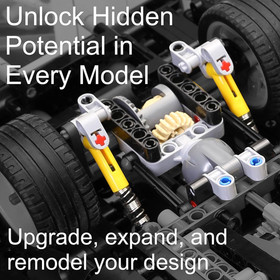 852pcs Technic-Parts Gears-Axle-Pin-Connector Compatible with Lego-Technic, S...