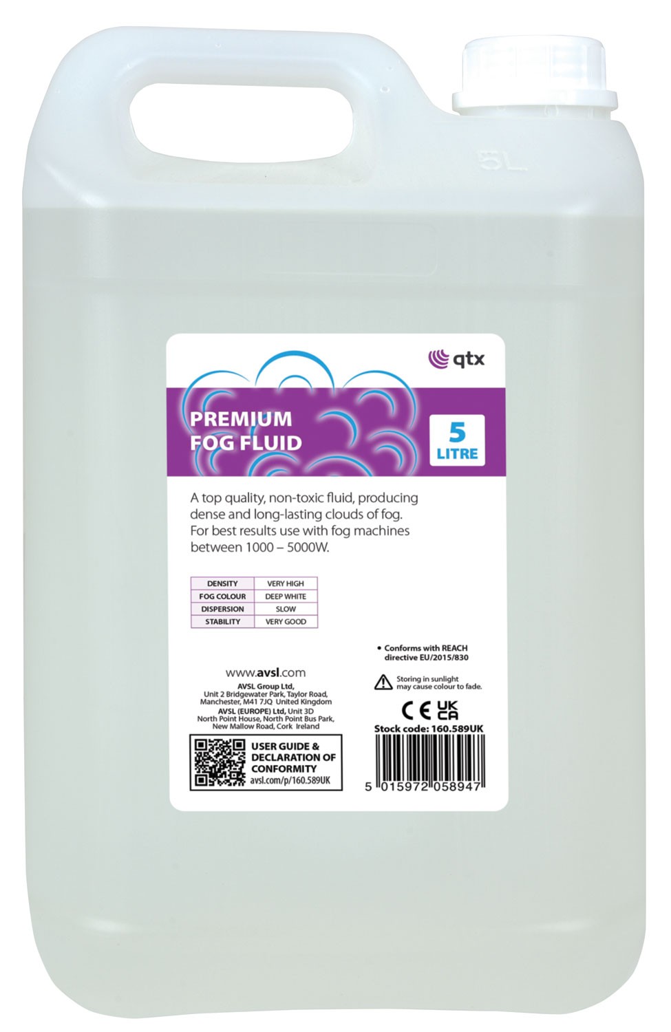 Fog Smoke Fluid 5L Clear Premium