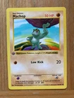 Pokemon Cards TCG Machop 1st edition Base Set Shadowless  52/102 NM / M WOTC