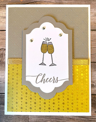 Cheers GREETING CARD KIT ~x4~ Stampin Up Wedding Birthday Anniversary