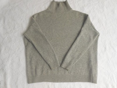 WEEKEND MAX MARA :  sehr schöner Rollkragen Pullover GRAU-meliert Wolle Gr.  M