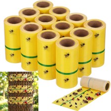 12PCS Spotted Lanternfly Tree Traps 30ft Sticky Barrier Wrap Garden