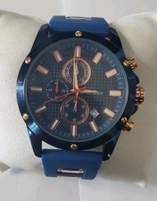 New Mens Watch Chronograph Stainless Steel  Date Analog Quartz No0140