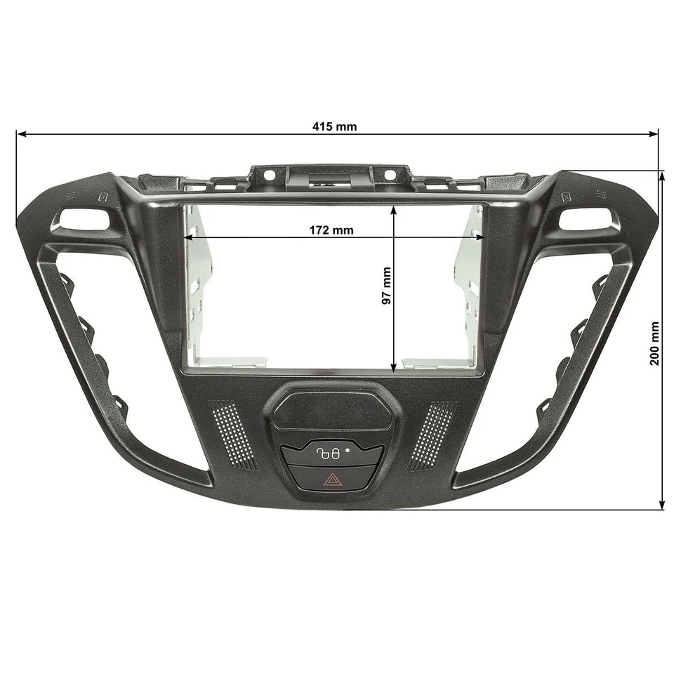Mascherina radio doppio DIN HQ adatta per Ford Transit Custom Transit Tourneo... - Immagine 2 di 4
