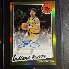2025-26 Topps Basketball - BEN SHEPPARD #80B2-BSH - Gold Throwback Auto /50
