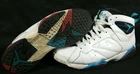 耐克 Air Jordan VII 7 复古白色猎户座蓝色黑色 304775-105 尺码 11.5 漂亮图片