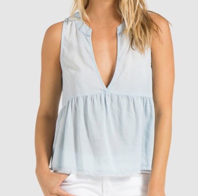 v neck peplum tank