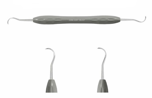 SILICONE COATED SICKLE SCALER H6-H7 PERIODONTIC ERGONOMIC DENTAL HAND INSTRUMENT - Picture 3 of 3