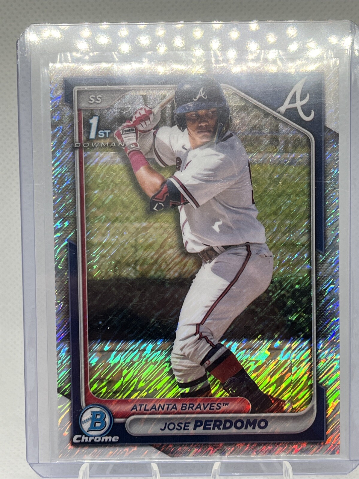 2024 Topps Bowman Chrome 1st Jose Perdomo Shimmer Refractor #BCP-220