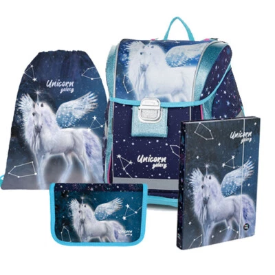 OXYBAG Pegasus Einhorn Unicorn Pferd Schulranzen Tornister Ranzen Set 4 teilig