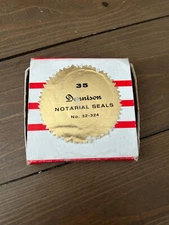 Vintage Dennison Notarial Seals ~ Full Box- No. 32-324- Very GOOD CONDITION
