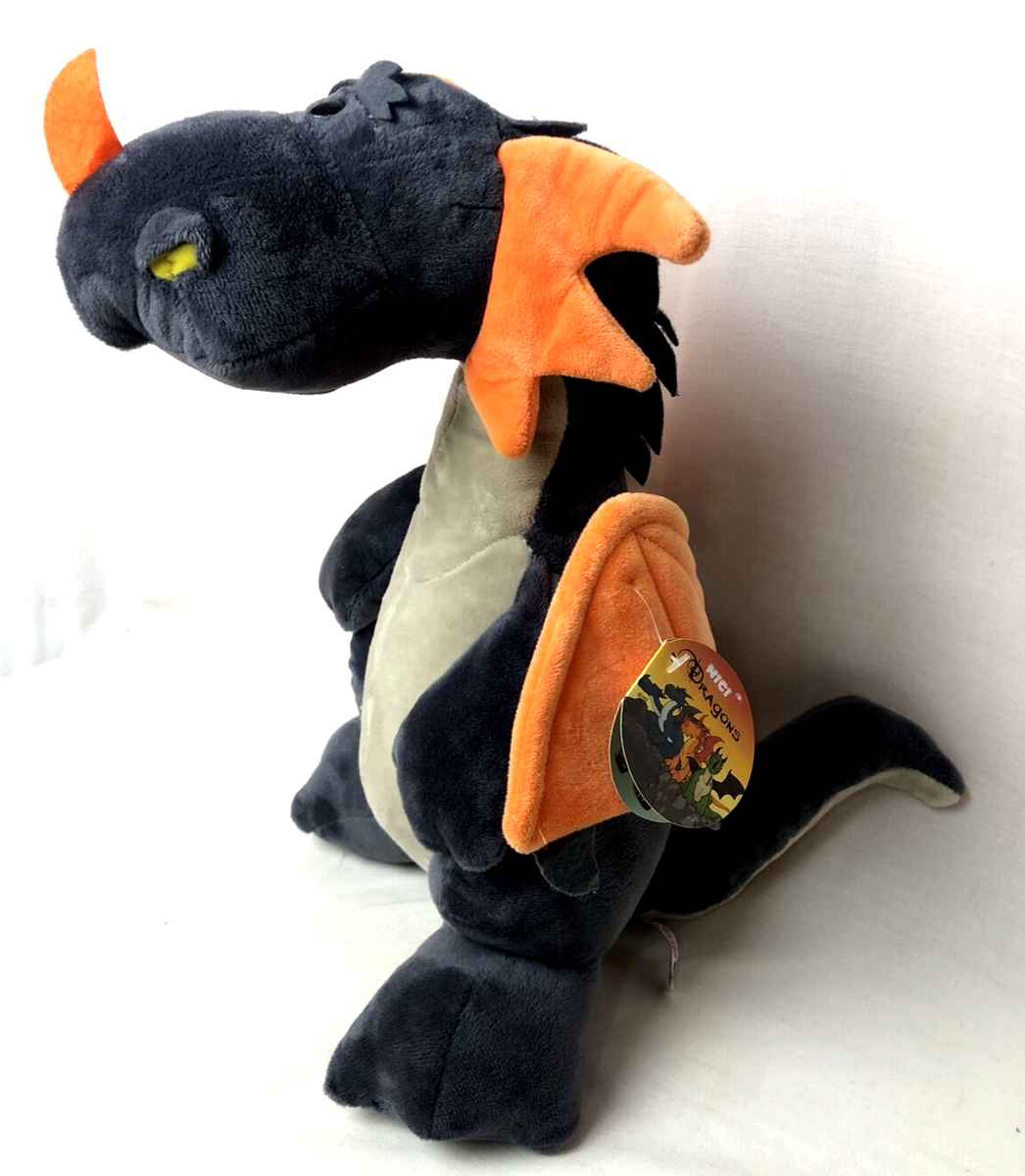 NICI Dragons Plush Dragon NWT 14” Stuffed Animal Gray / Orange | eBay