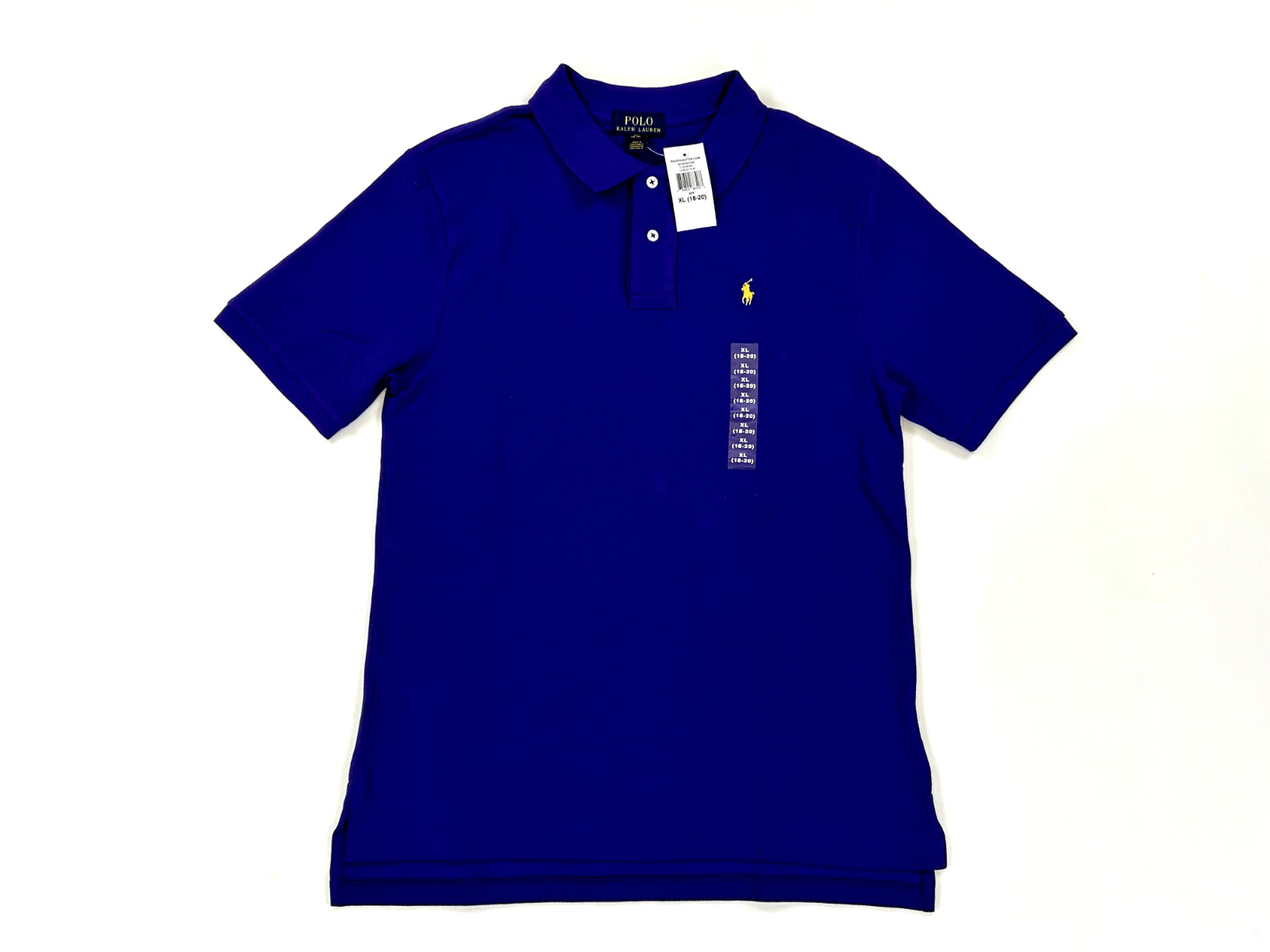 Однотонная рубашка поло Polo Ralph Lauren для мальчиков - Фиолетовый (Золотой пони) - Размер: XL (18-20)