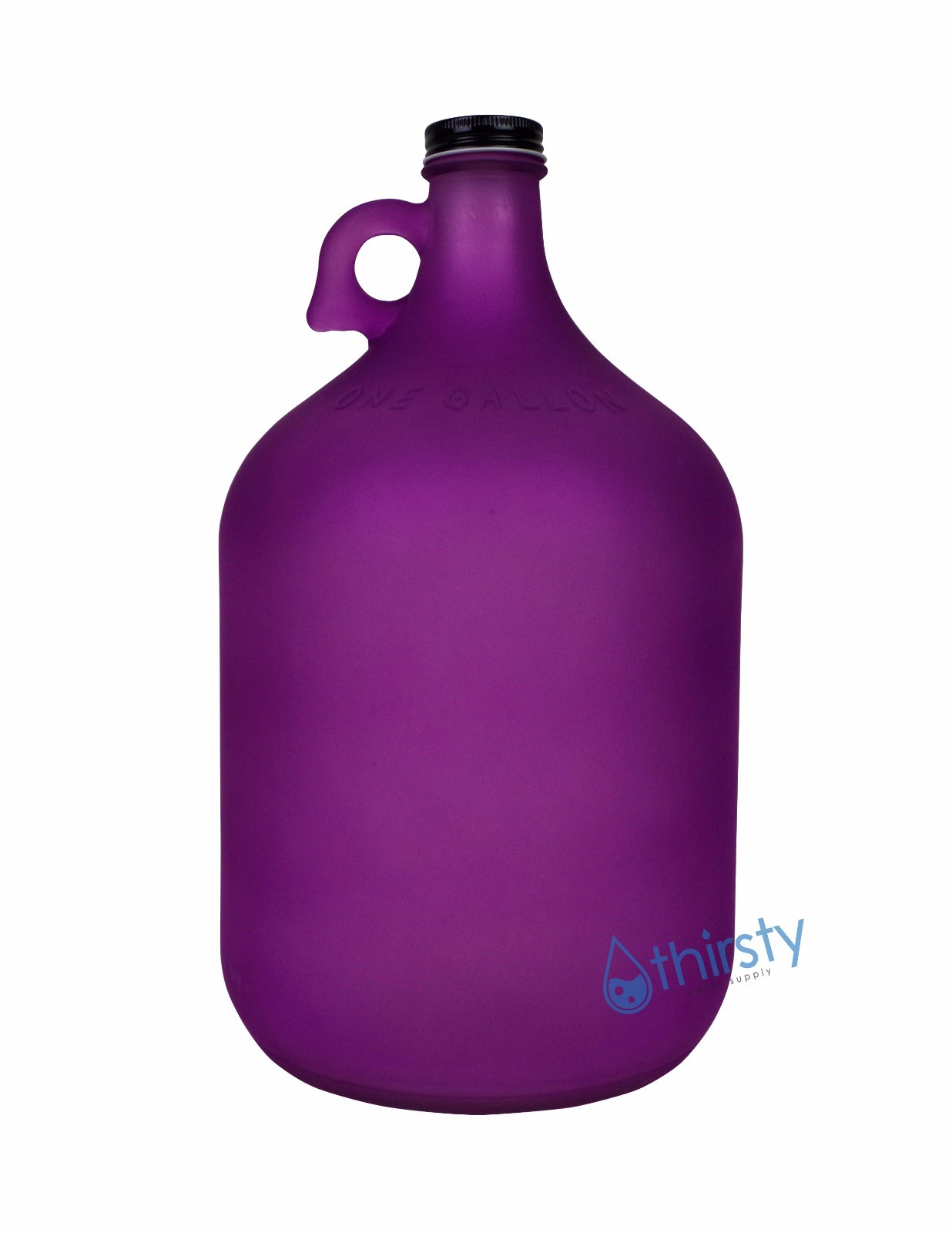 1 Gallon Frosted Glass Water Bottle Jug Canteen Brew Container 128 oz