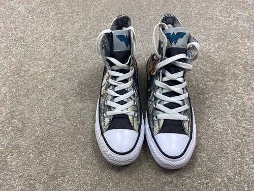 Converse x DC Comics Wonder Woman Sneakers Hi-Top Trainers Size UK 4 EU36.5 - Picture 5 of 18
