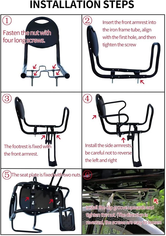 WORAMUK Kid's Bike seat Rear Child Carrier Bike Chair for Bicycle Kids