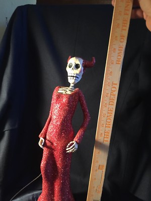 La Catrina Dia De Los Muertos Sculpture - 10.6 Inch Handmade Papel Mache Figurine For Day Of The Dead Altars