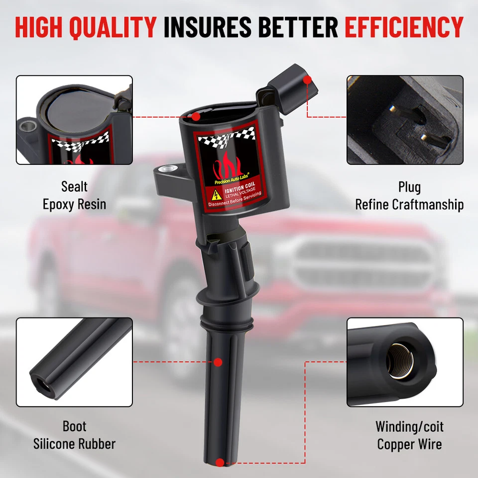 8 bobinas de encendido DG508 FD503 para Ford Expedition Excursion F-150 4,6/5,4/6,8 L Foto 2 de 4