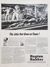 1943 Dayton Rubber Synthetic Natural Wartime Tires Printing Rollers Etc Print Ad