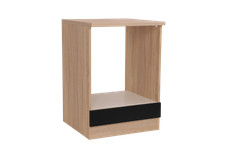 Haut De Cuisine Armoire De Cuisine 60 Cm Chêne Scié Noir Merle Respekta