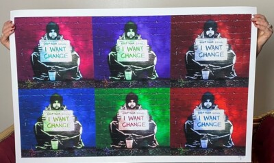 Banksy, Original, Limited Edition. Signiert. Nummeriert. COA. Walled Off Hotel, Kunst,