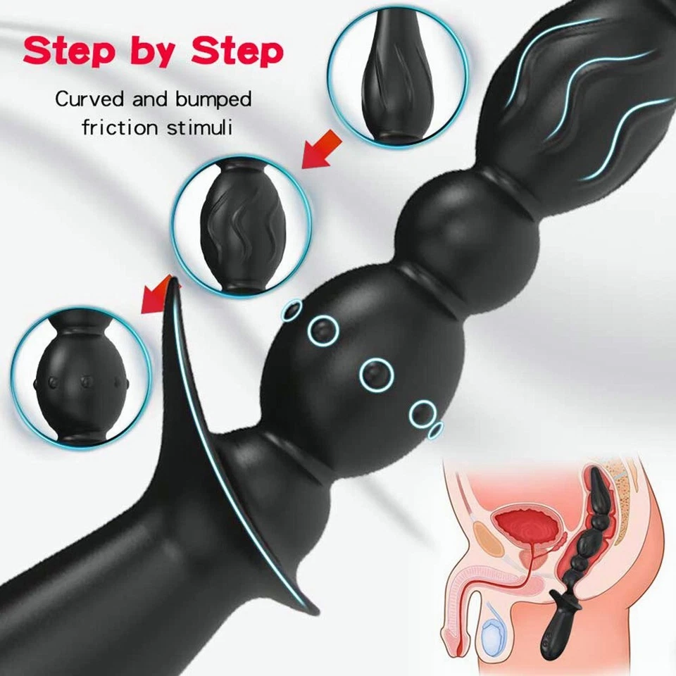 Male Prostate Massager Dildo Anal Butt Plug Anus Vibrator Sex Toys For Men Women - Image 4 of 4