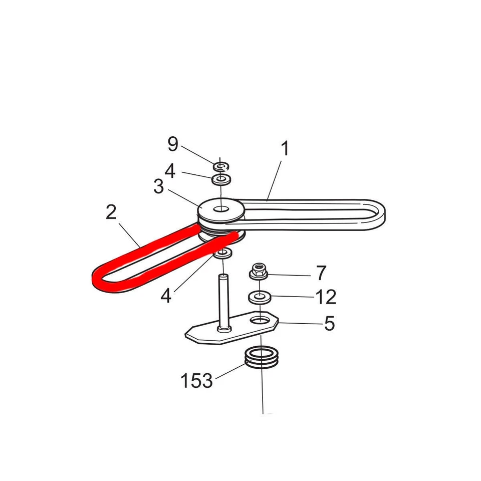 Engine Crankshaft to Variable Pulley Belt Fits Hayter Ranger 53 Pro Pn SA284920 - Image 3 of 3