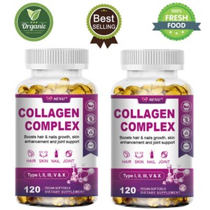 240PCS Capsules de collagène multi-types - Aide à la réparation de Tendon & Réduction des rides