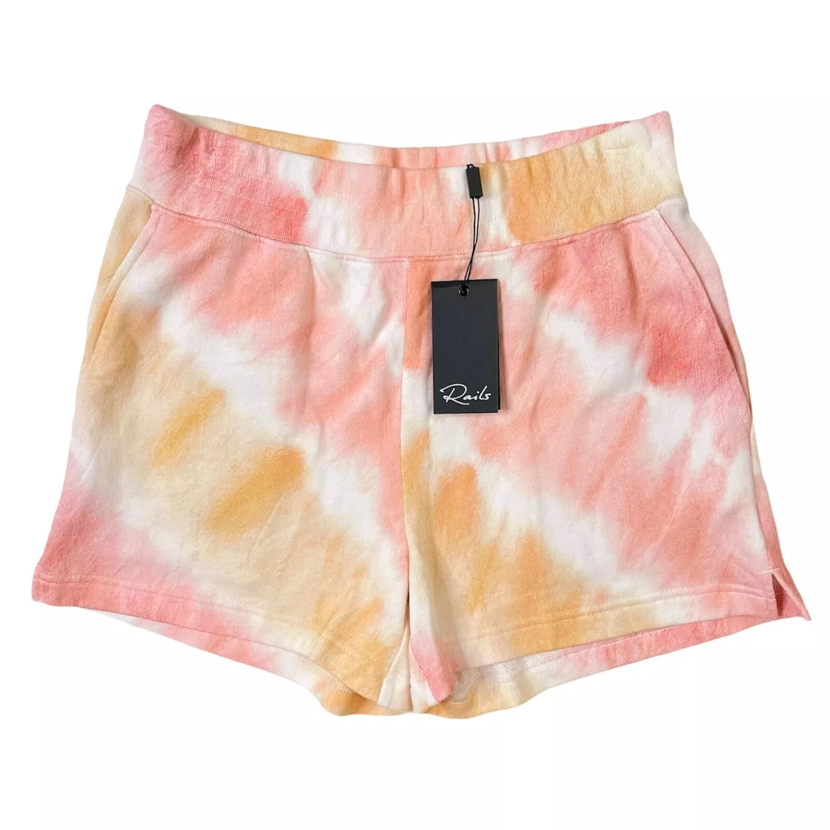 Pink and white tie dye on sale shorts