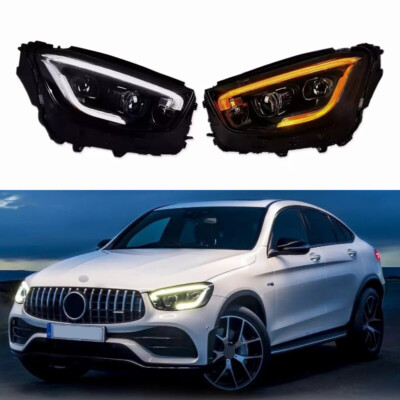 Paar LED Scheinwerfer für Mercedes-Benz W253 C253 2016-2019  DRL Projektorlampen