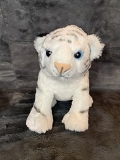 Wild Republic Soft Baby White Tiger Plush Blue Eyes 2014 12"  10917