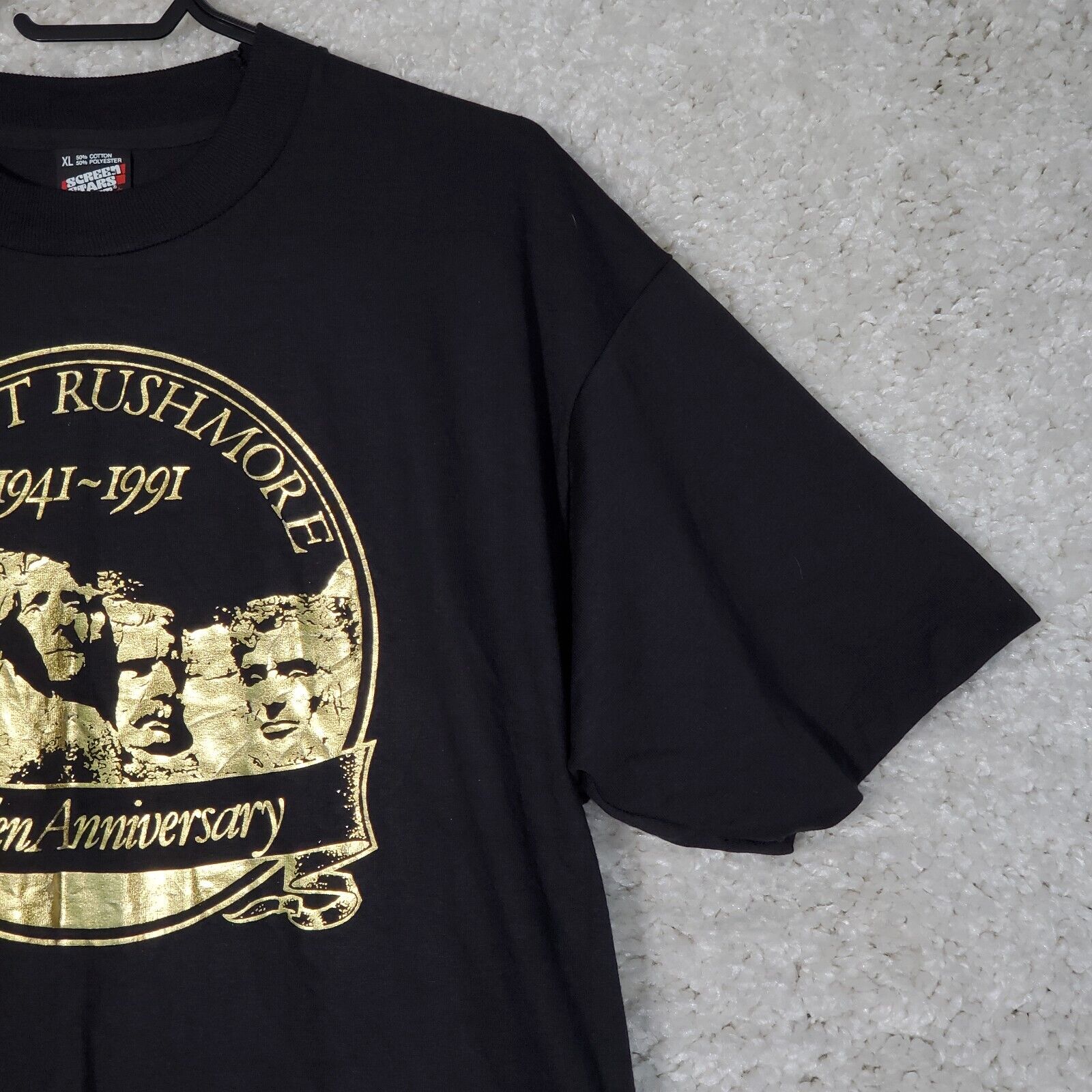 Vintage Shirt Mens XL Mount Rushmore Golden Anniversary Black Single Stitch