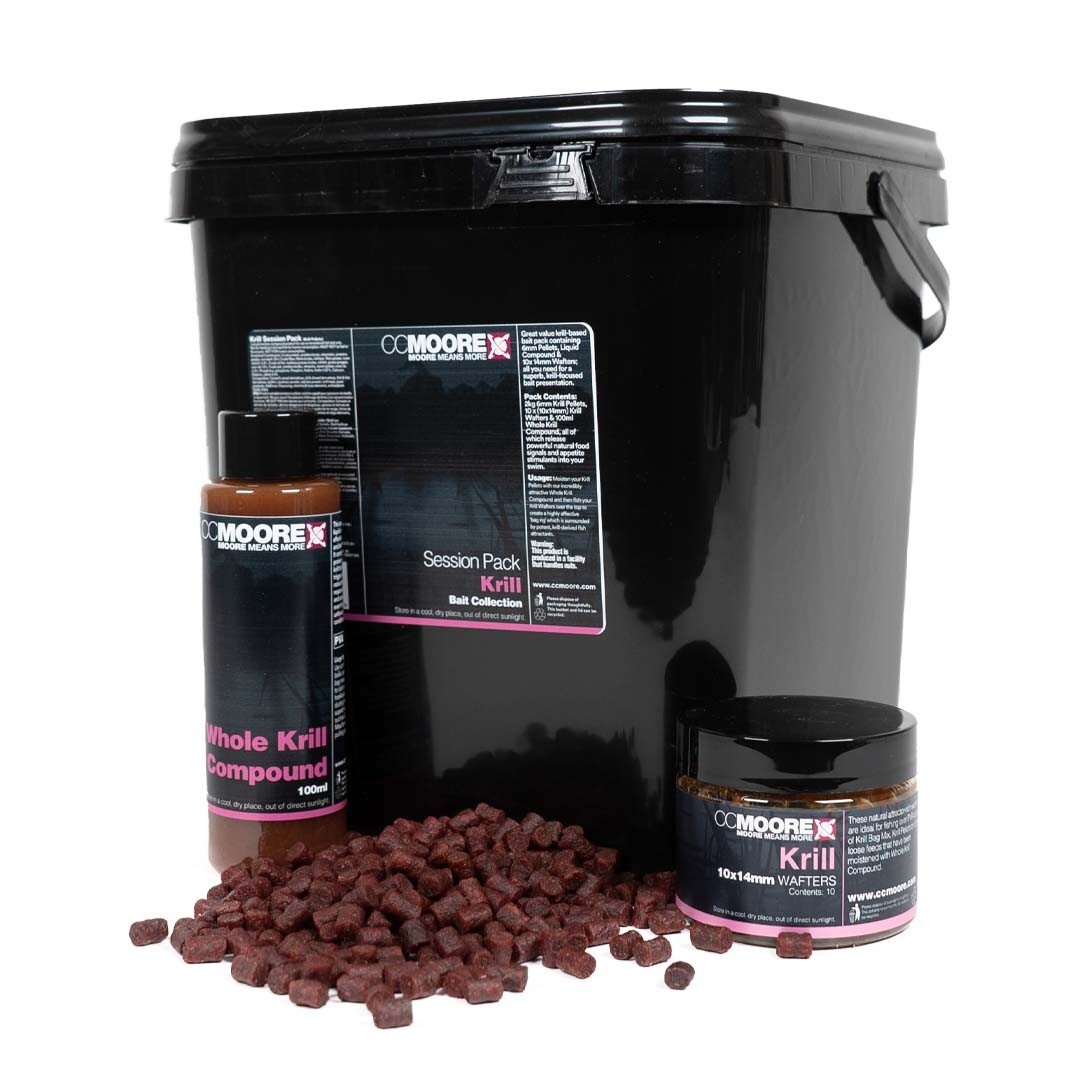 CC Moore Krill carp Fishing Session Pack- Pellets, Hookbaits, Liquid