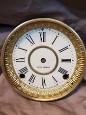 Restored Antique Seth Thomas Clock Dial and Bezel Refurbished