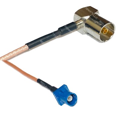 RG316 DVB Pal Female Angle to Fakra C Male RF Cable Rapid-SHIP LOT