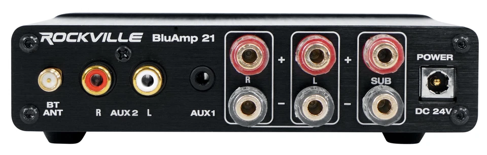 Rockville BLUAMP 21 BLACK 2.1 Channel Bluetooth Home Audio Amplifier Receiver - Image 4 of 4