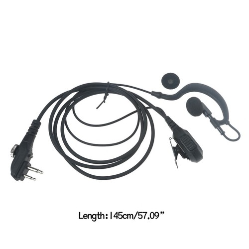 2 Pin Earpiece Headset for HYT TC-500 TC-518 Radios with Locking Screw - Zdjęcie 8 z 8