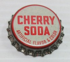 Cherry Soda Pop Bottle Cap Crown - cork lined - unused
