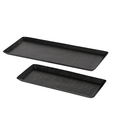 Boltze Tablett Noorwijk Alu schwarz L XL 60cm skandinavisch pulverbeschichtet