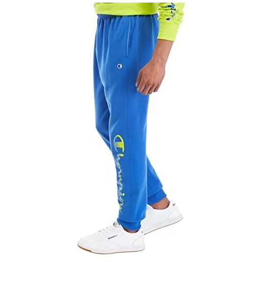Champion Men's POWERBLEND FLEECE Logo Jogger Sweatpant, Bright