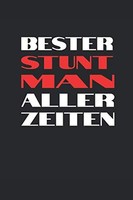 "Notizbuch Kariert 120 Seiten 6X9 Zoll \"Bester Stuntman\" Schreibheft"