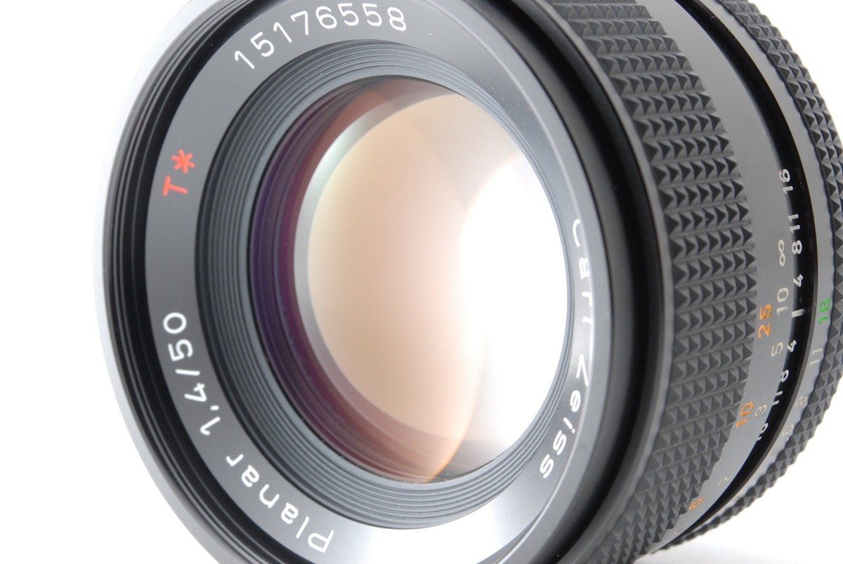 ★良品 CONTAX CarlZeiss Planar 50mm F1.4★ Contax Carl Zeiss Planar T* 50mm F1.4 AEJ Prime MF C/Y From Japan